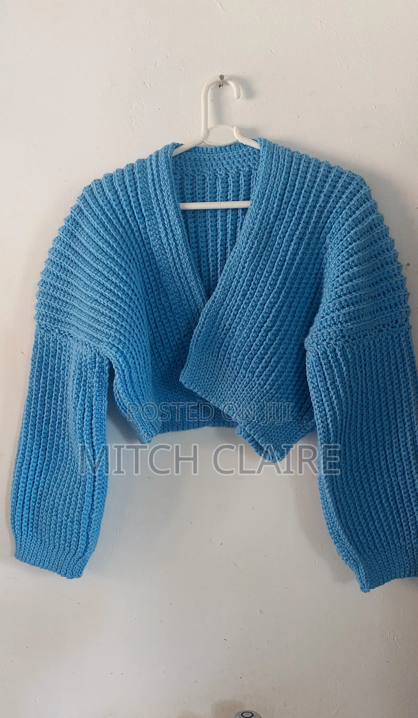 Handmade Chunky Crochet Cropped Cardigan