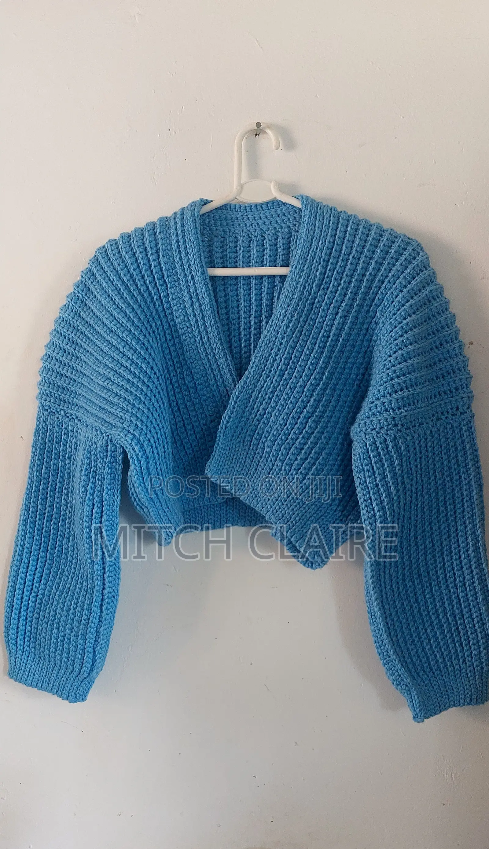 Handmade Chunky Crochet Cropped Cardigan