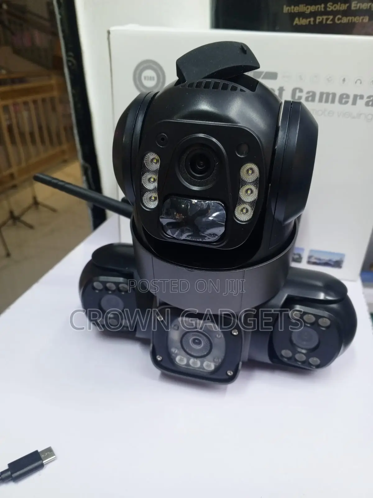 V380 Smart Security Camera Solar Powered Night Vision CCTV