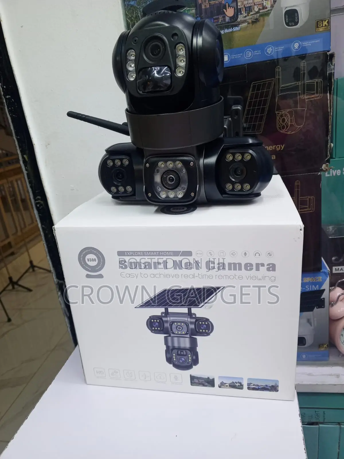 V380 Triple Lens 4g Solar Camera PTZ Outdoor CCTV System