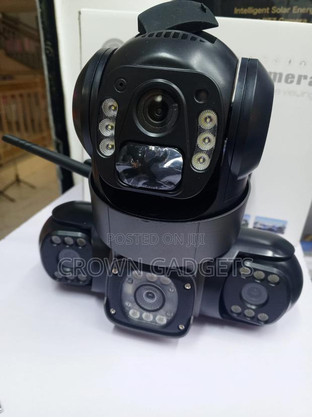 Solar Powered V380 CCTV Camera Triple Lens Security Cam - thumbnail 2