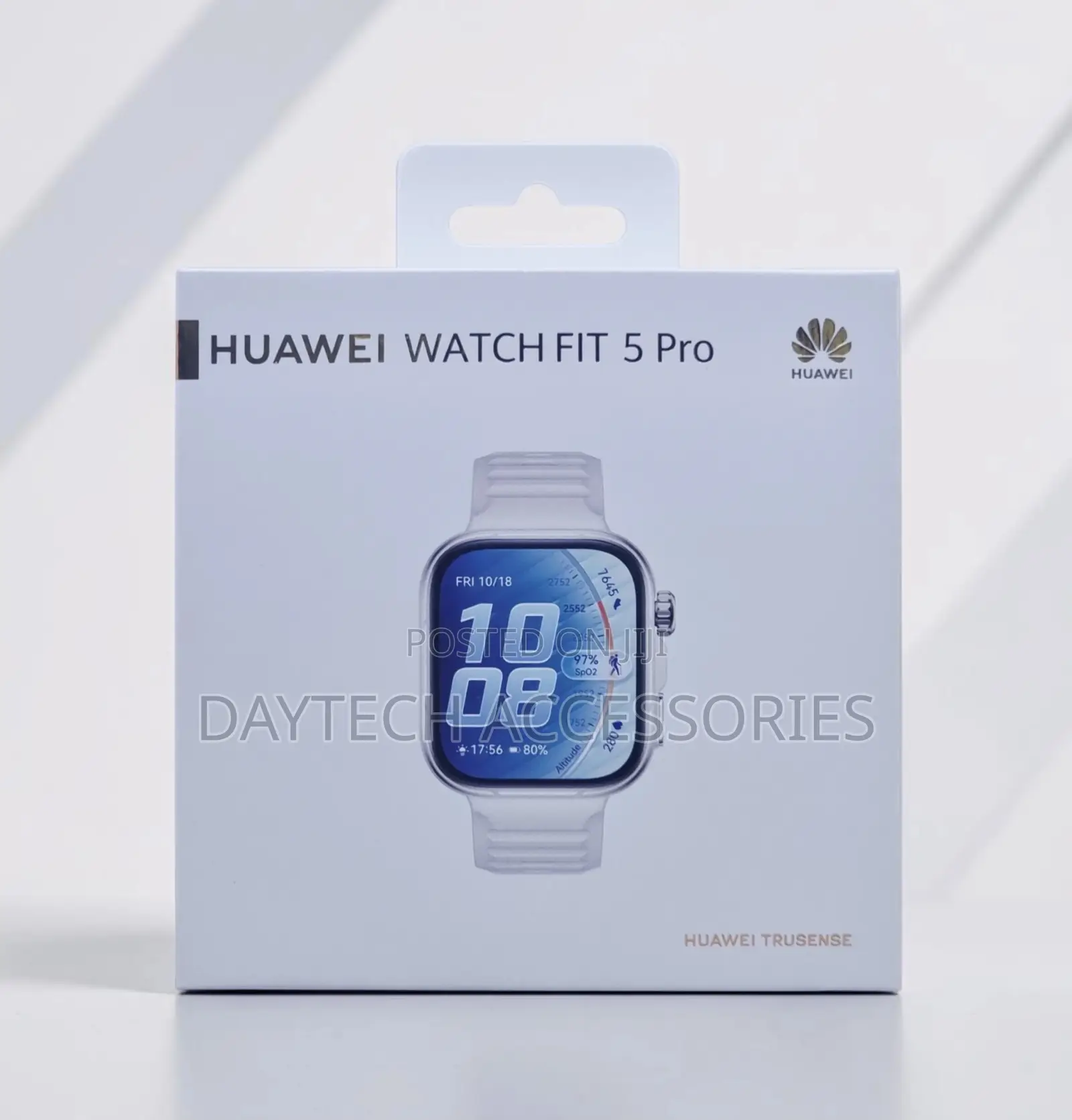 This Is a Huawei Watch Fit 5 Pro Smartwatch in a Sleek Blue Finish.