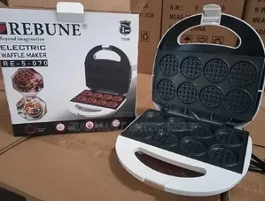 Waffle Maker, Rebune Waffle Maker Non-Stick Convenience for Perfect