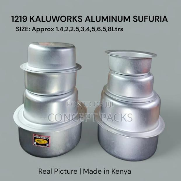 (8pcs) Kaluworks Heavy Duty Aluminium Sufuria Set.