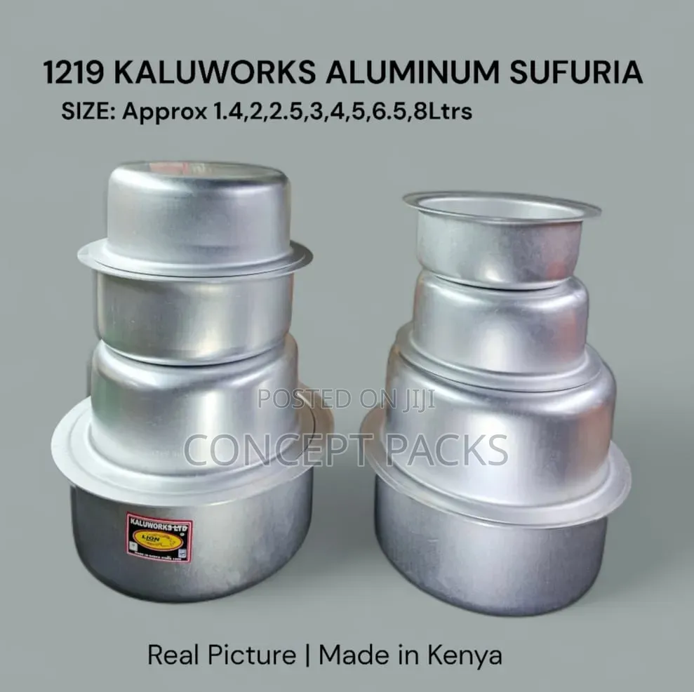 (8pcs) Kaluworks Heavy Duty Aluminium Sufuria Set.
