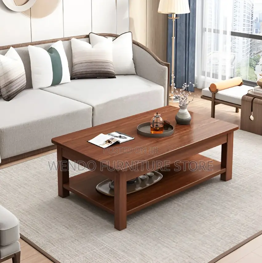 Coffee Table; Mahogany Executive Brown Elegancy Coffee Table