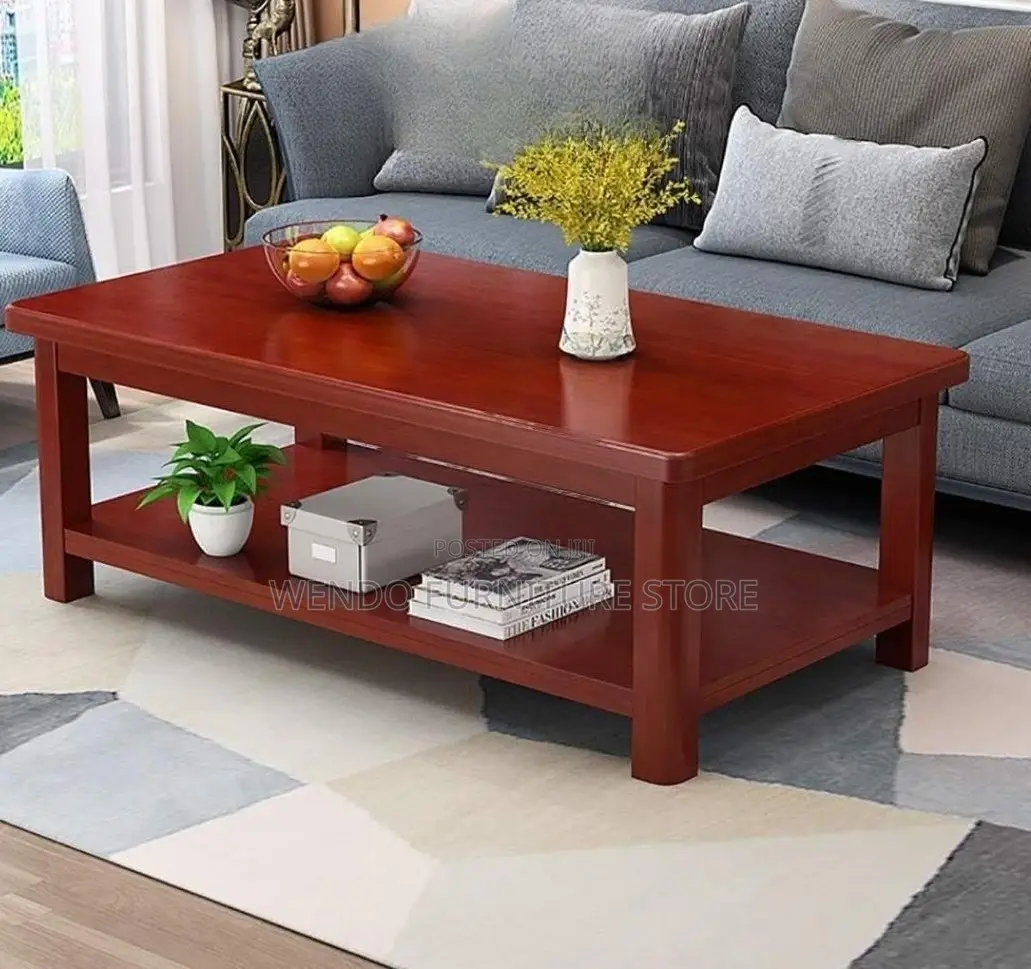Coffee Table; Mahogany Executive Brown Elegancy Coffee Table