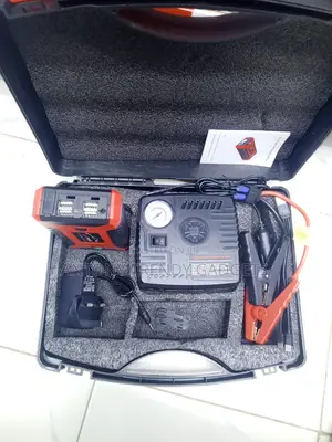 Portable Car Battery Booster With Air Compressor Torch