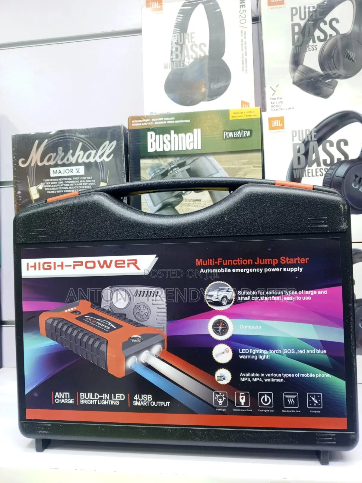 12v Emergency Car Jump Starter Pump Inflator Kit