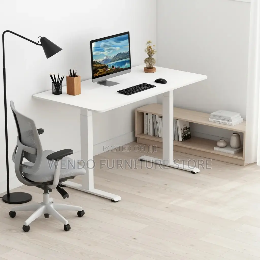 Office Desk; 1.4 Meters Adjustable Electric Flex Height Office Desk