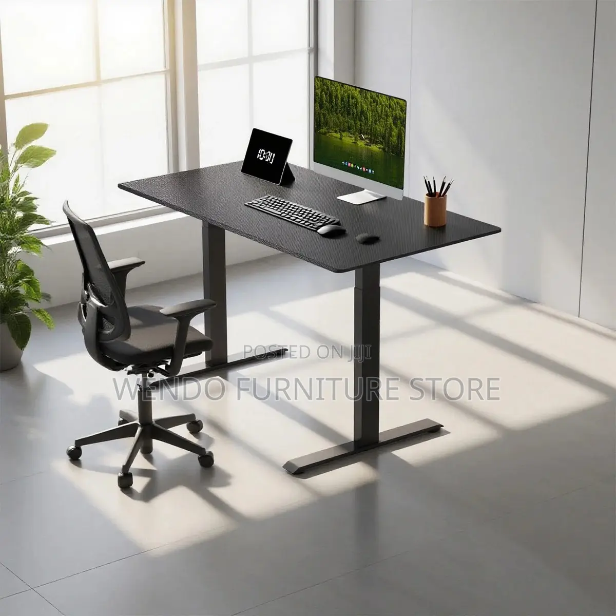 Office Desk; 1.4 Meters Adjustable Electric Flex Height Office Desk