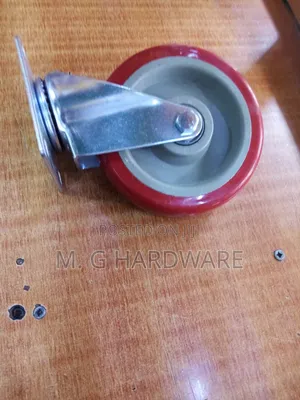 Red Castor Wheel Ordinary 5"