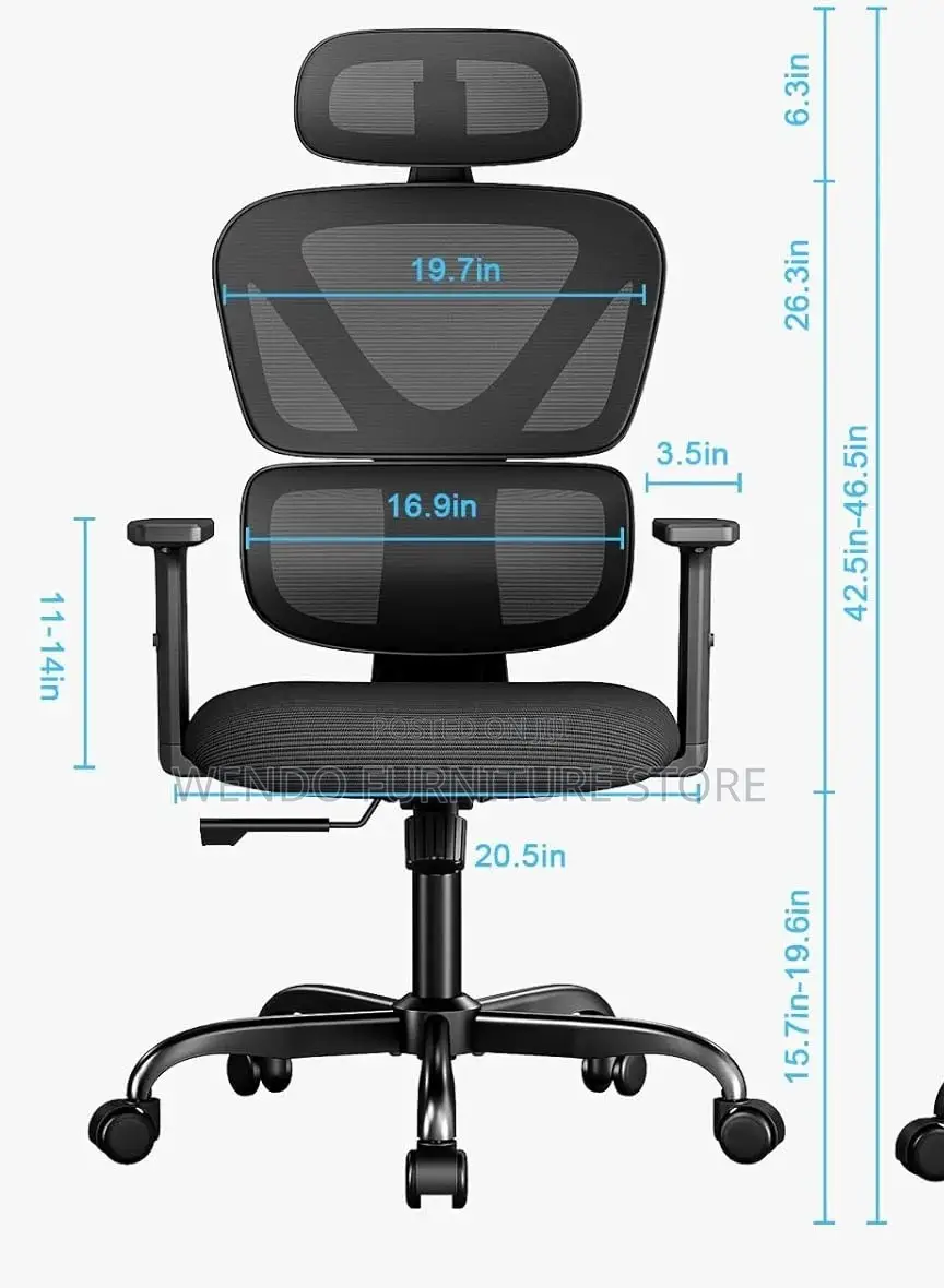 Office Chairs; Executive High Back Mesh Fabric Orthopedic Chairs