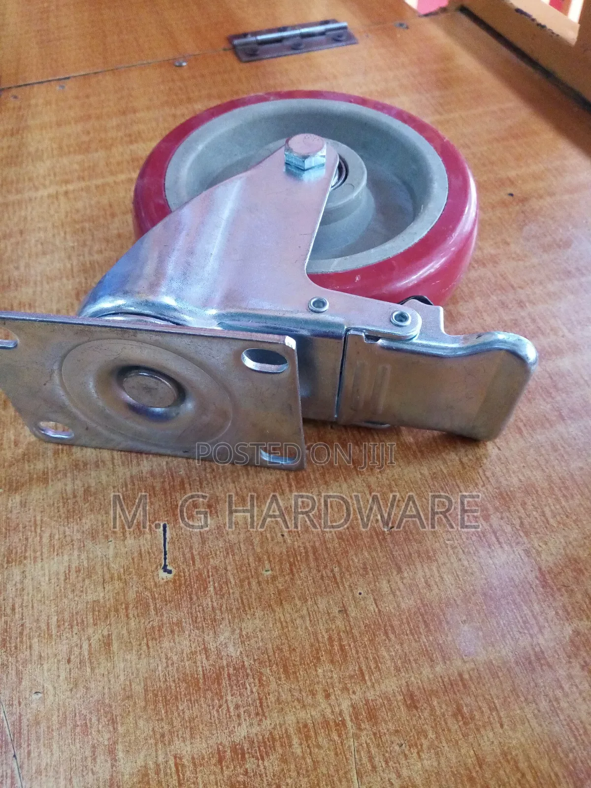 Red Castor Wheel 5" Brake
