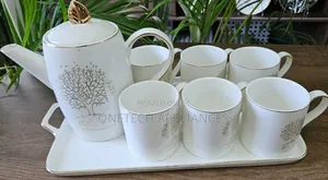 Luxury Ceramic 7 In1 Tea Set With Ceramic Tray