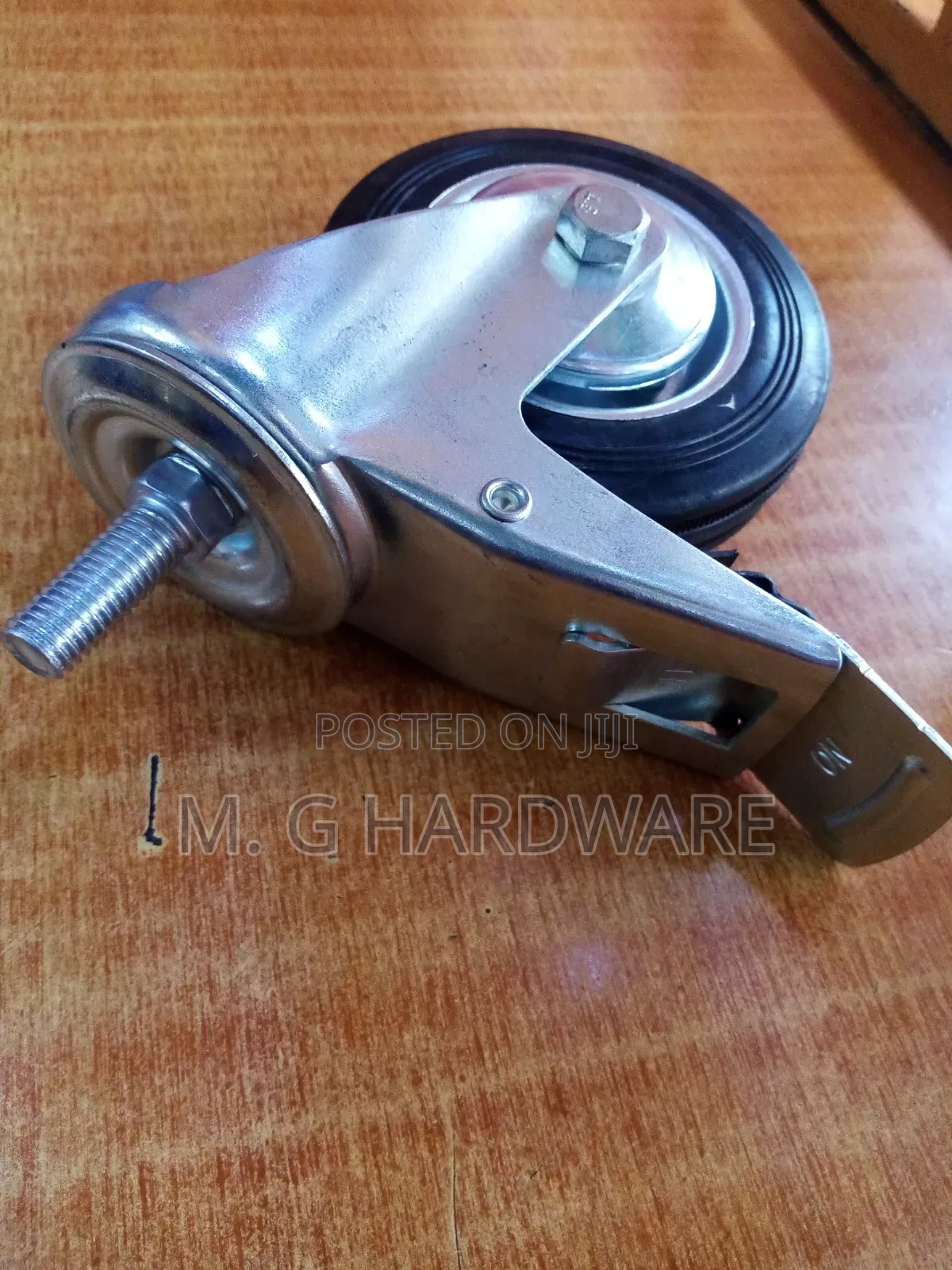 Pin Castor Wheel 4" Brake