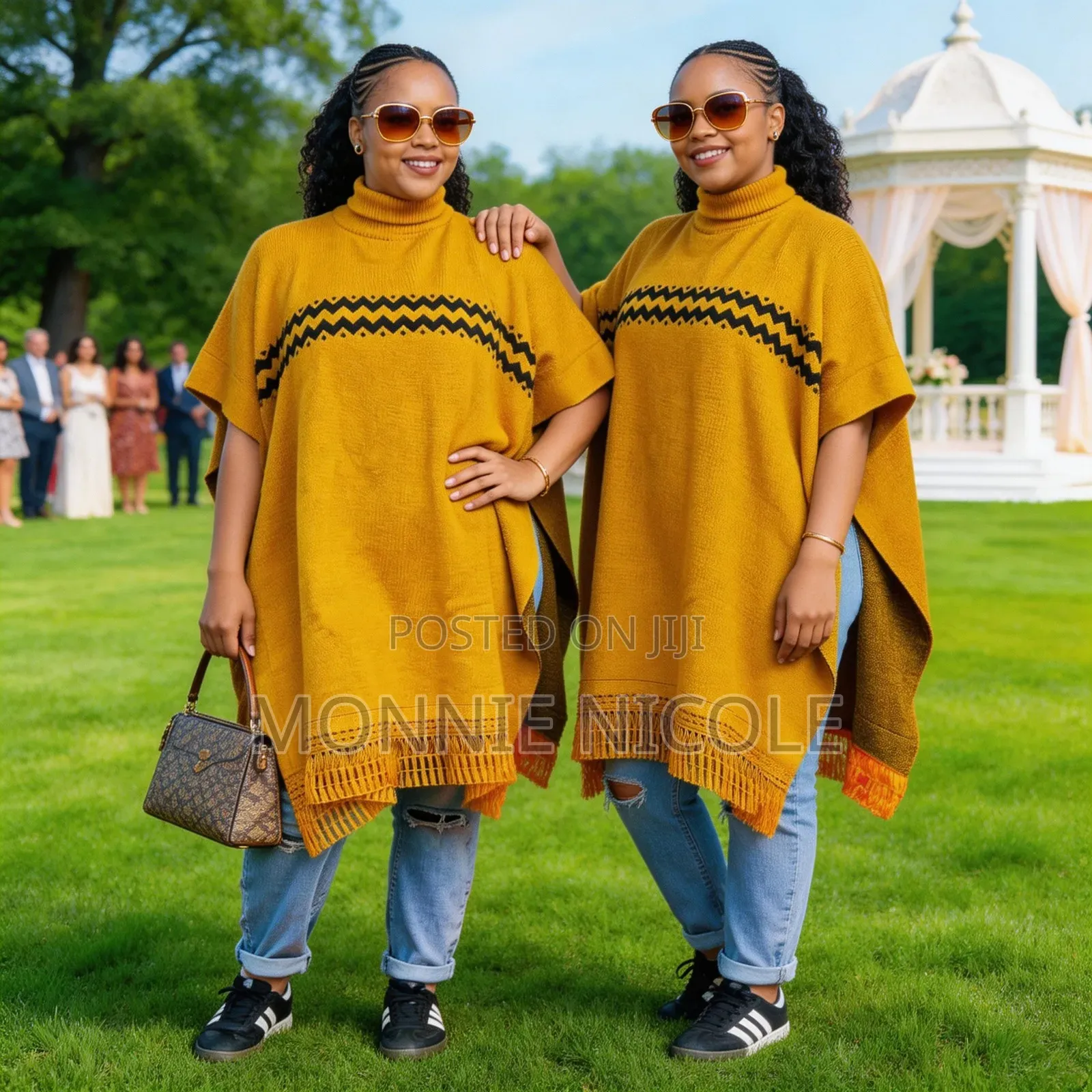 Lulu Fancy Fringe Ponchos (Yellow)