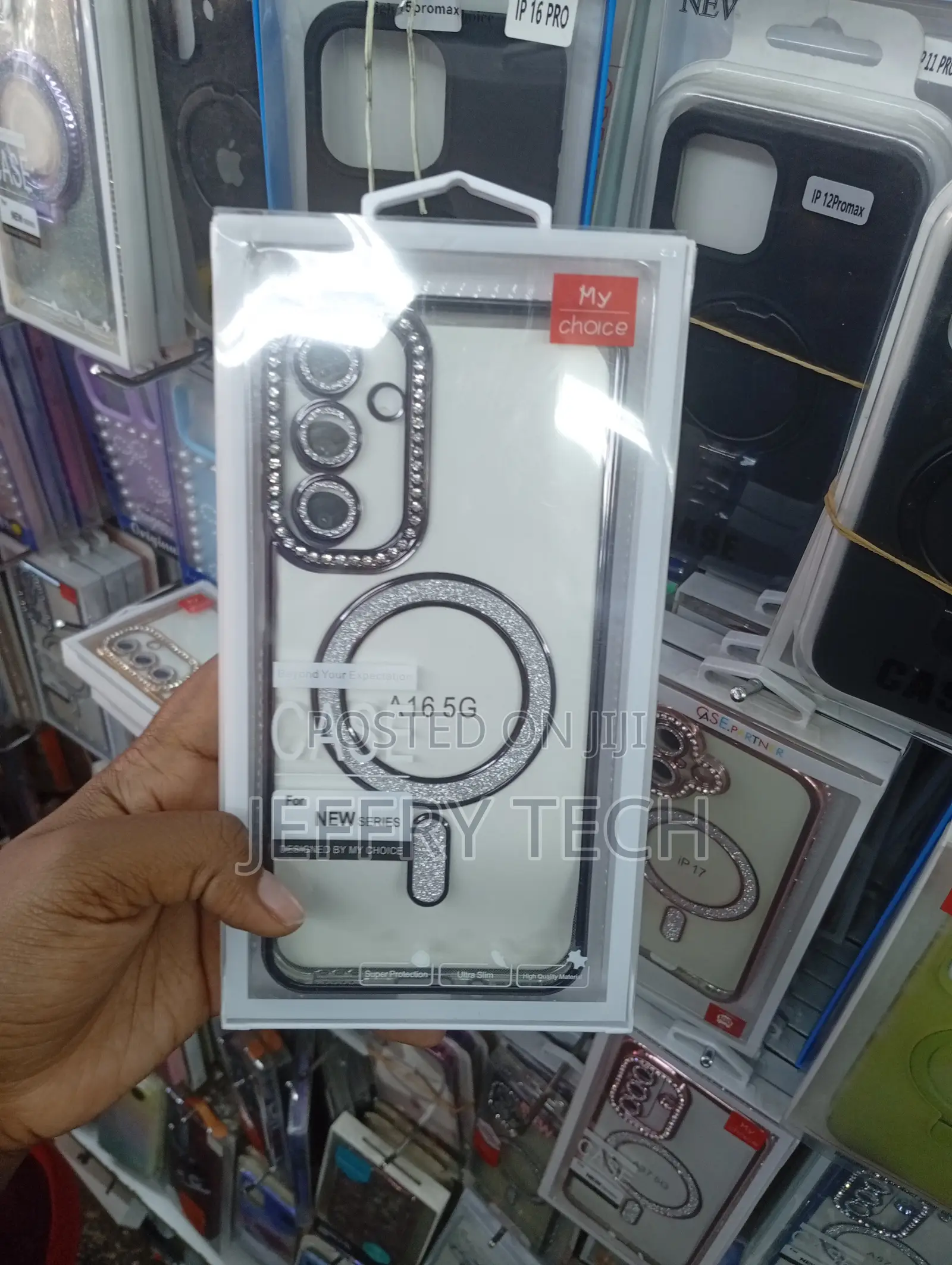 Magnetic Covered Clear Phone Case for the Samsung Galaxy A16 5g.