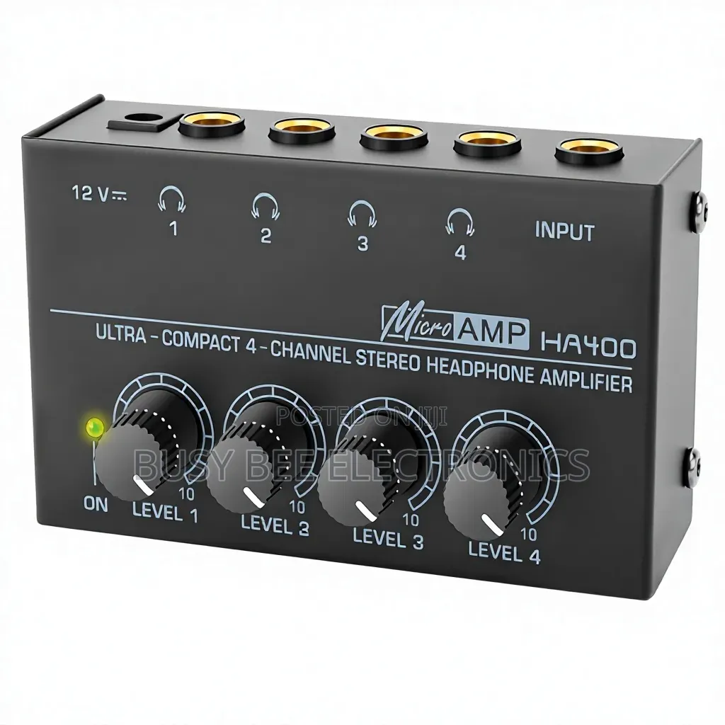 Ha400 4-Channel Metal Stereo Headphone Amplifier