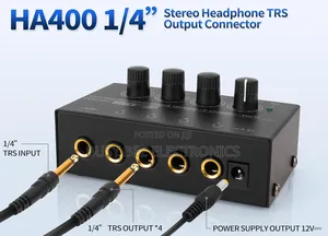 Ha400 4-Channel Metal Stereo Headphone Amplifier