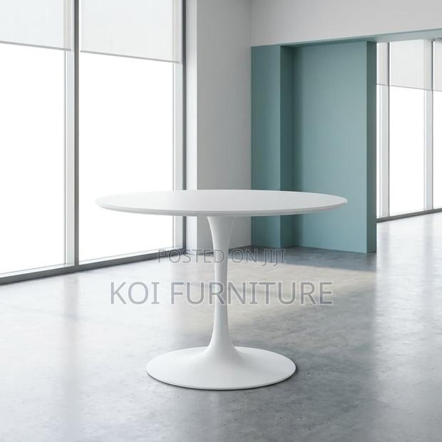 Office Table : Modern White Round Tulip Dining Table