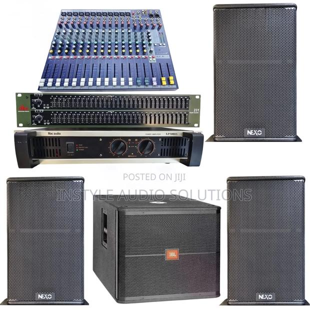 8 Channels Sound System - 18" Bass Speaker - (3)15" Mid Speakers Kit