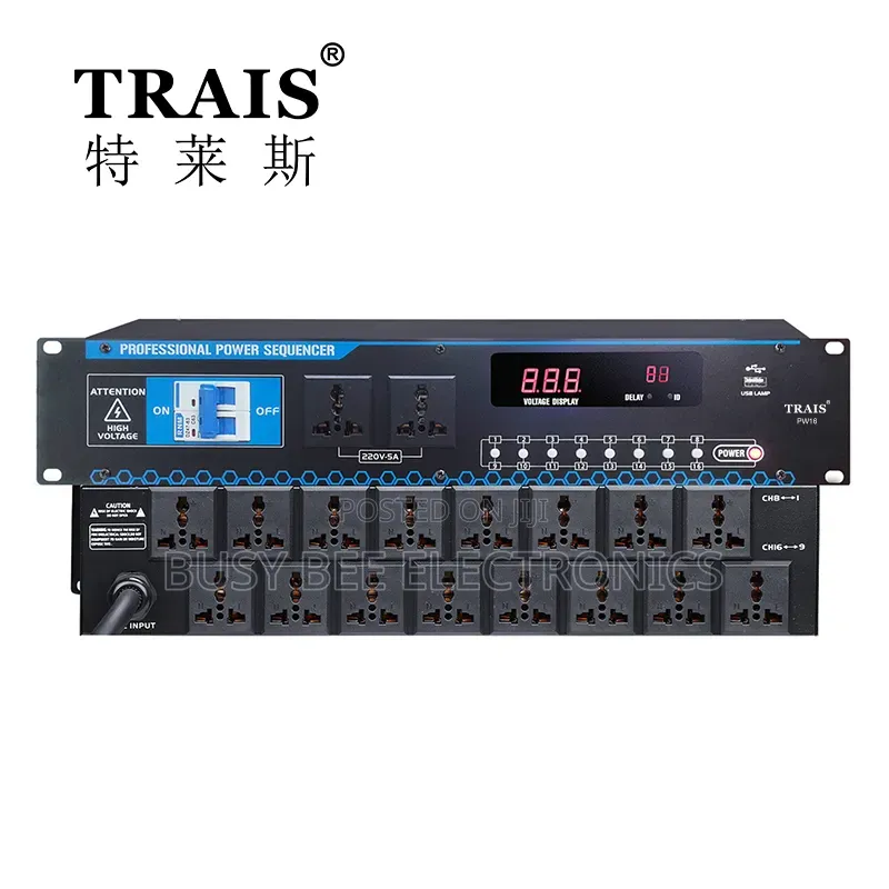 16 Channels With Air Switch Power Sequencer