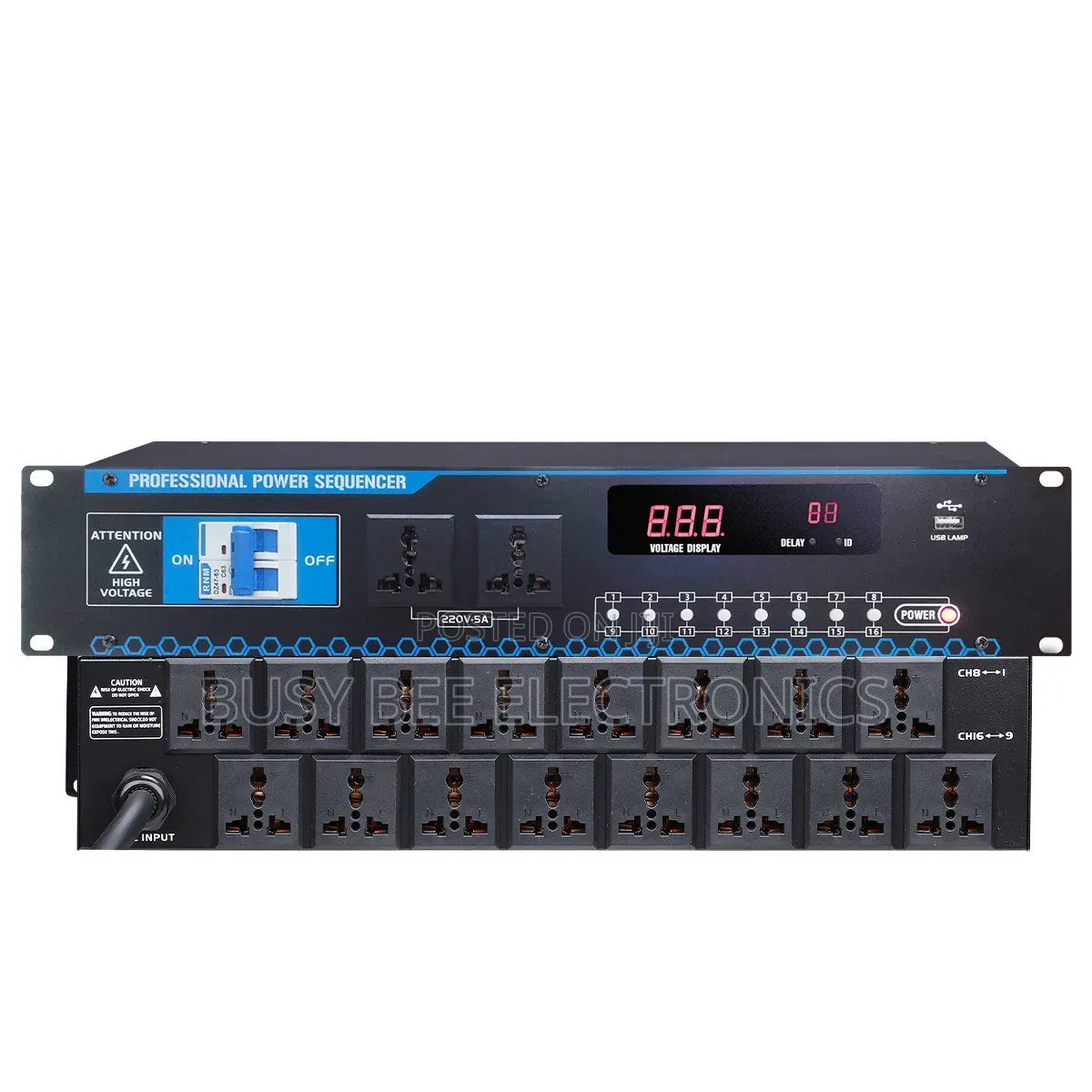 16 Channels With Air Switch Power Sequencer