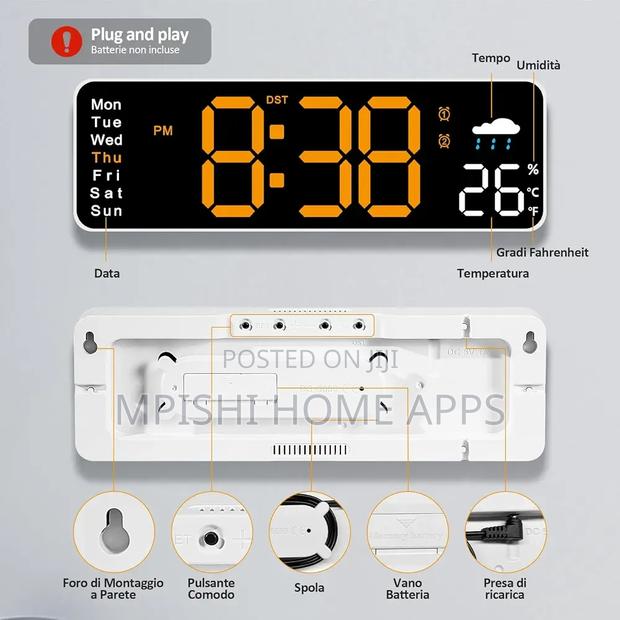 11 Inches Led Digital Wall Clock - thumbnail 6