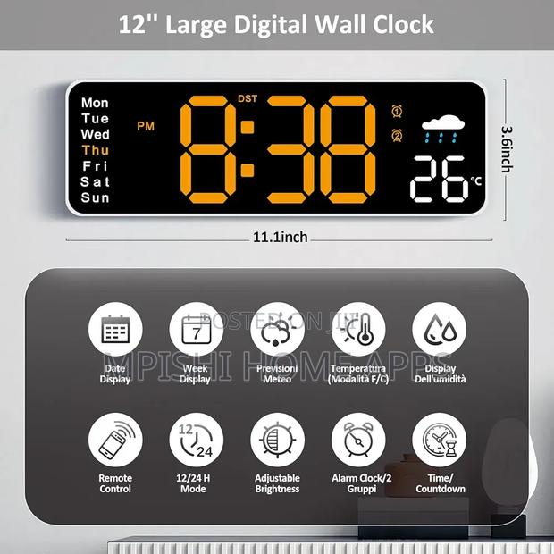 11 Inches Led Digital Wall Clock - thumbnail 8