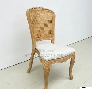 Dining Chair: Louis Style Plastic Dining Chair With Rattan Backrest
