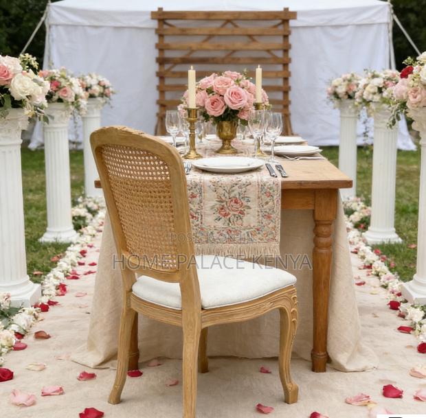 Dining Chair: Louis Style Plastic Dining Chair With Rattan Backrest - thumbnail 9