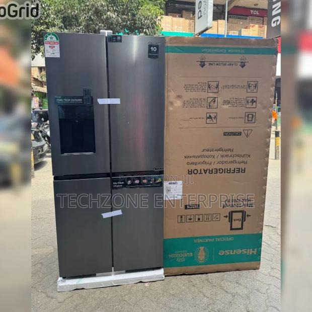 Hisense 470l 4-Door Refrigerator - Non-Frost, Dark Silver  - main view