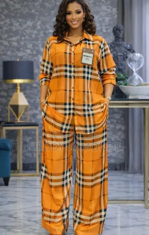 Checked Checked Trouser Set