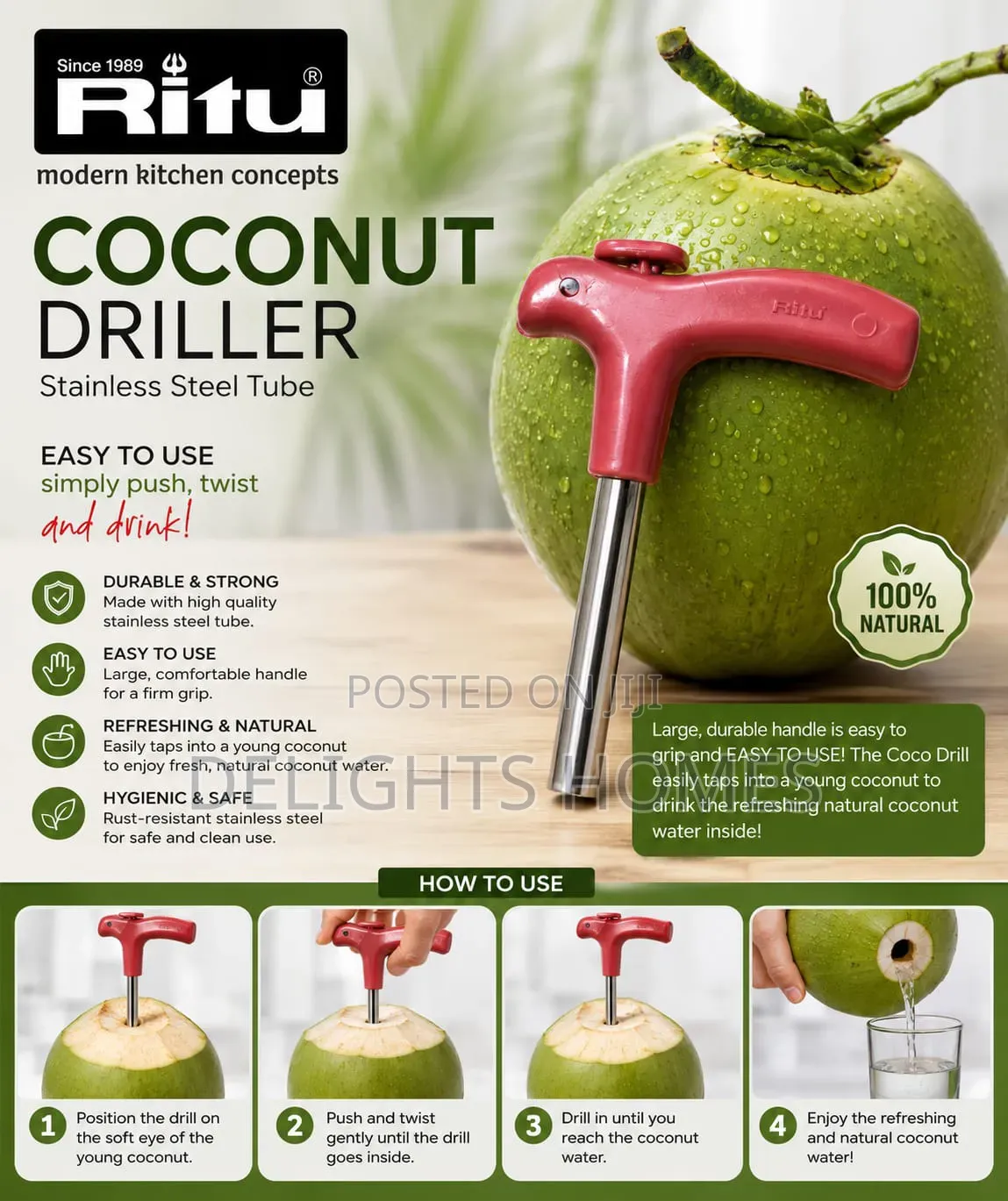 Ritu Stainless Steel Coconut Driller_b