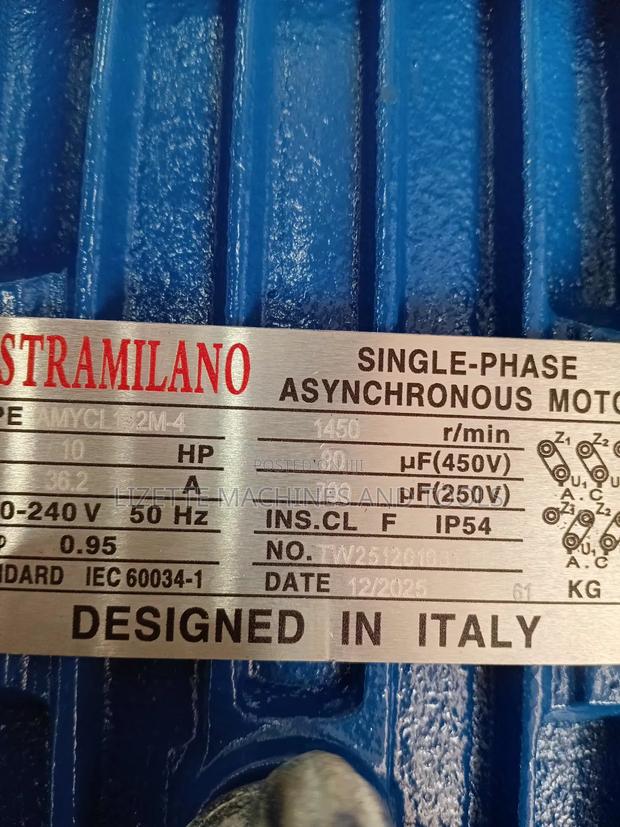 Astramilano 10hp Single Phase Low Speed Motor - thumbnail 2