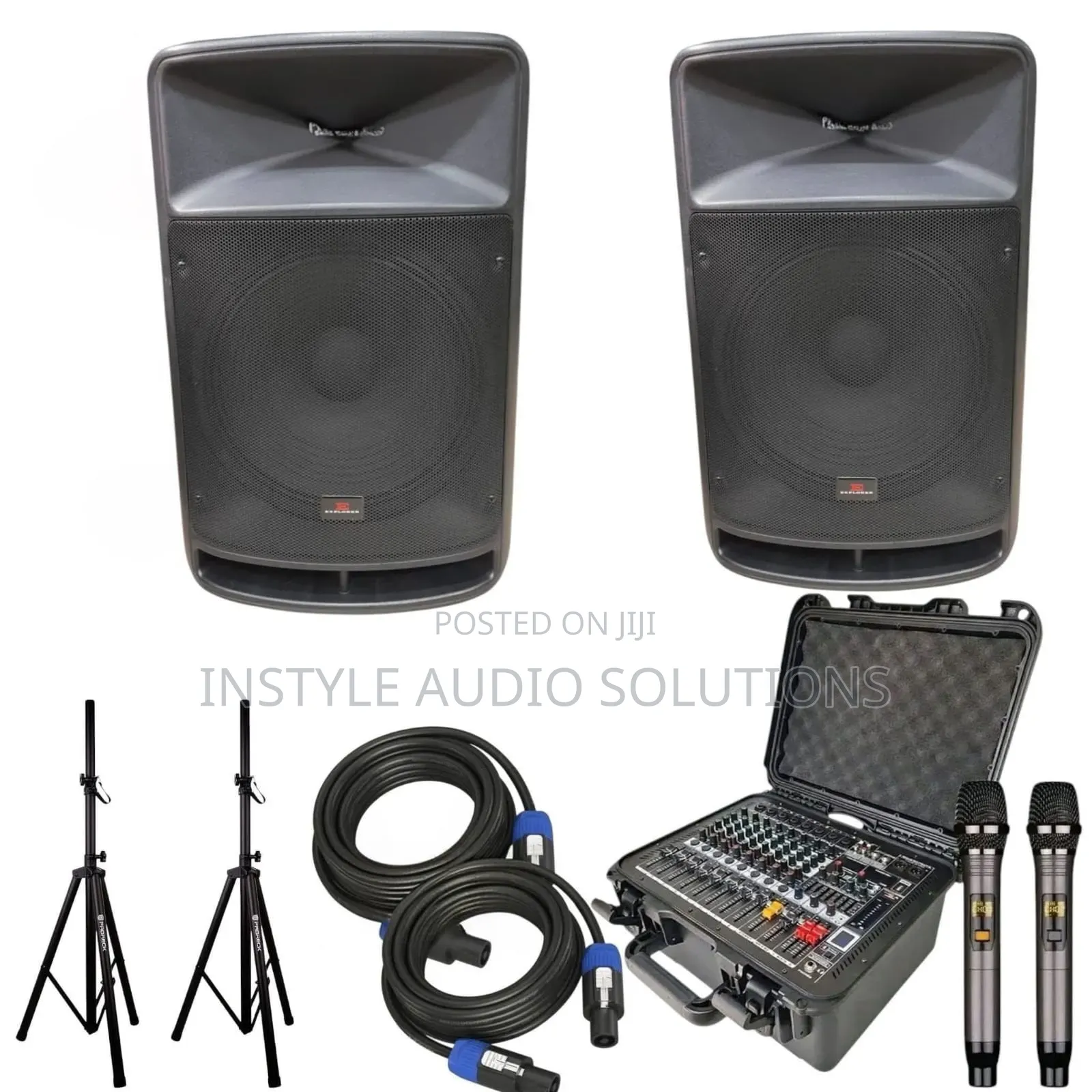 Portable Outdoor - Indoor Full Sound System - Wireless Microphone
