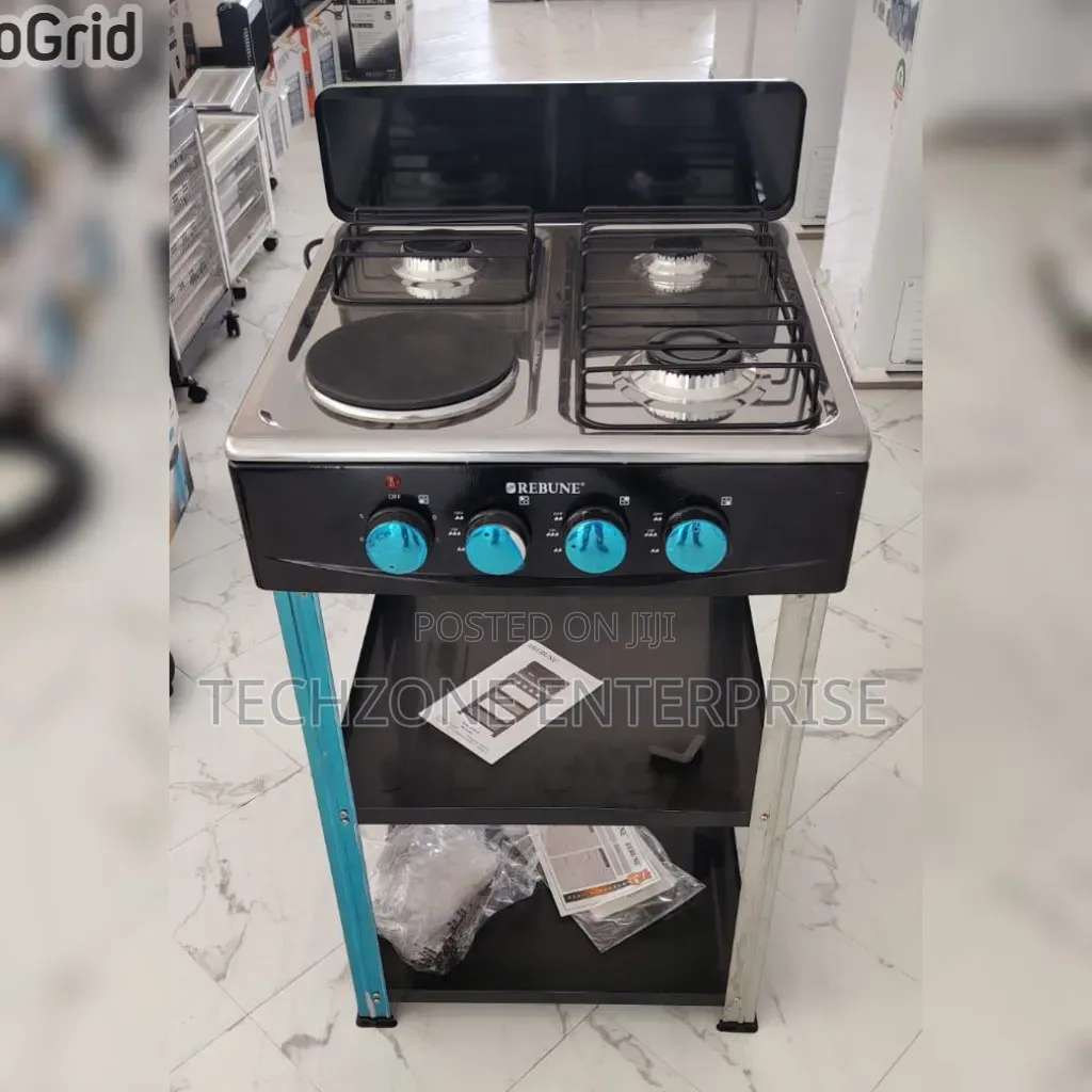 Rebune 3 G+1 E Gas Burner Cooker With Shelves
 