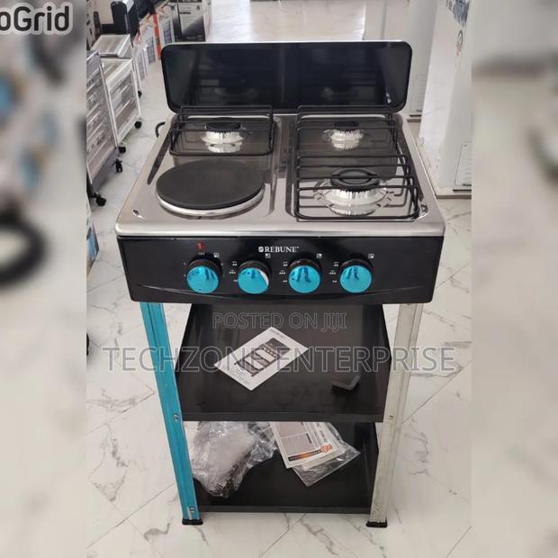 Rebune 3 G+1 E Gas Burner Cooker With Shelves