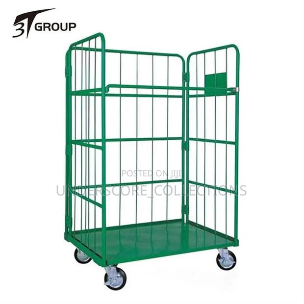 Green Item Is a 3-Sided Logistical Roll Cage Trolley - main view
