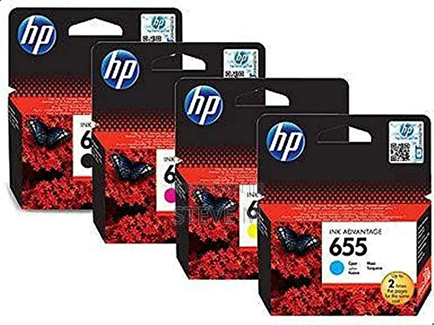 Hp 655 Ink Cartridges Set - Black, Cyan, Magenta and Yellow