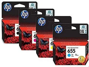 Hp 655 Ink Cartridges Set - Black, Cyan, Magenta and Yellow