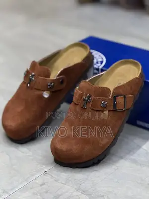 Chrome Hearts Embellished Birkenstock Clogs