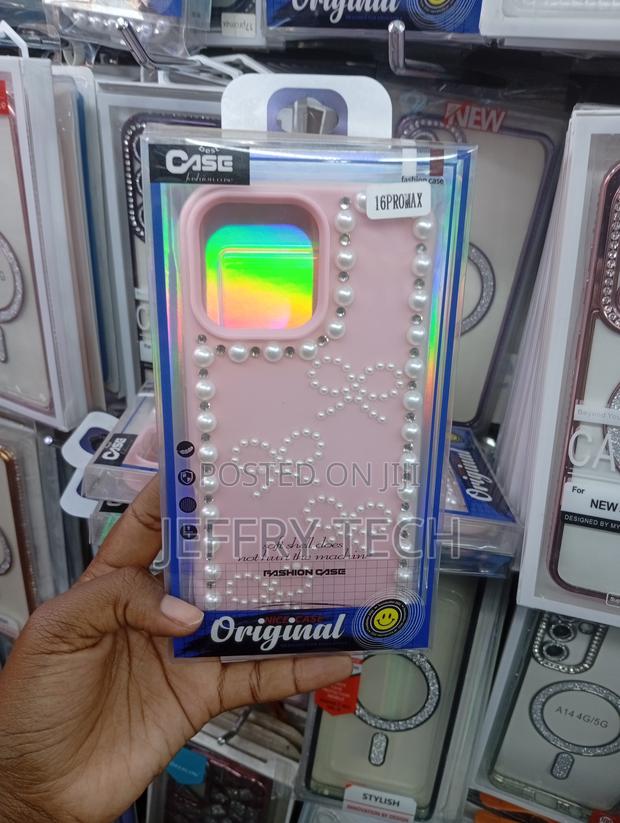 " for an iPhone 16 Pro Max Featuring a 3d Pearl-Style Bow Design. - main view