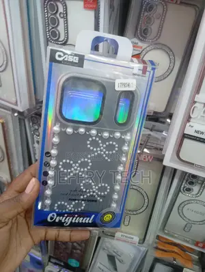 Best Case Branded iPhone 17 Pro Pearl Bow Rhinestone Phone Case.