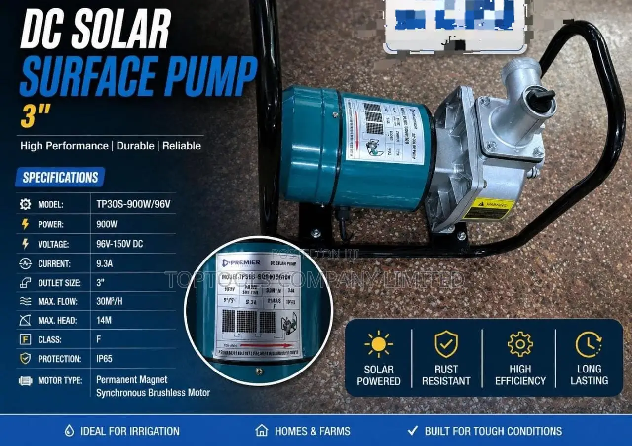 3inch Surface Dc Solar Waterpump 900watts 96v