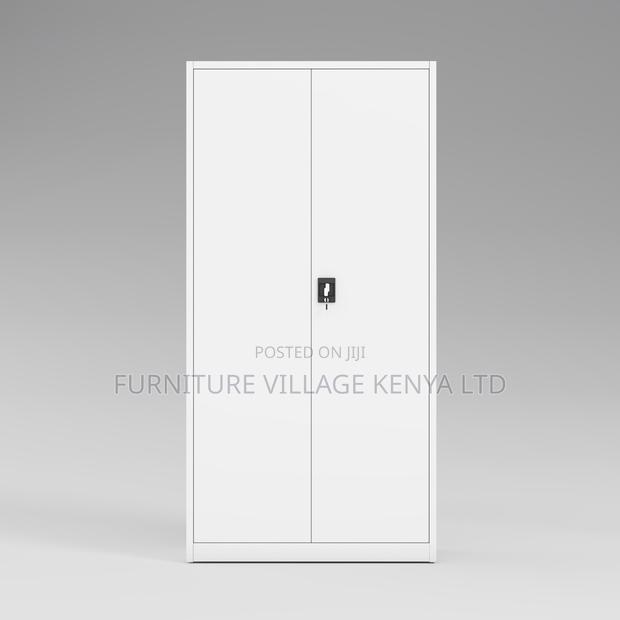 2-Door Full White Shelf Gym Storage File Cabinet - thumbnail 4