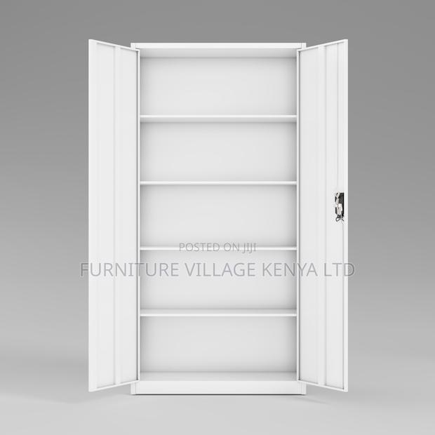 2-Door Full White Shelf Gym Storage File Cabinet - thumbnail 5