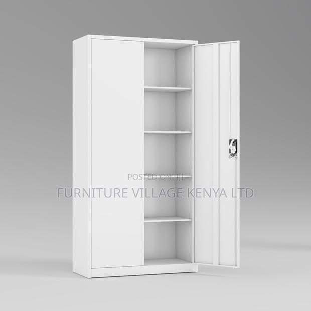 2-Door Full White Shelf Gym Storage File Cabinet - thumbnail 6