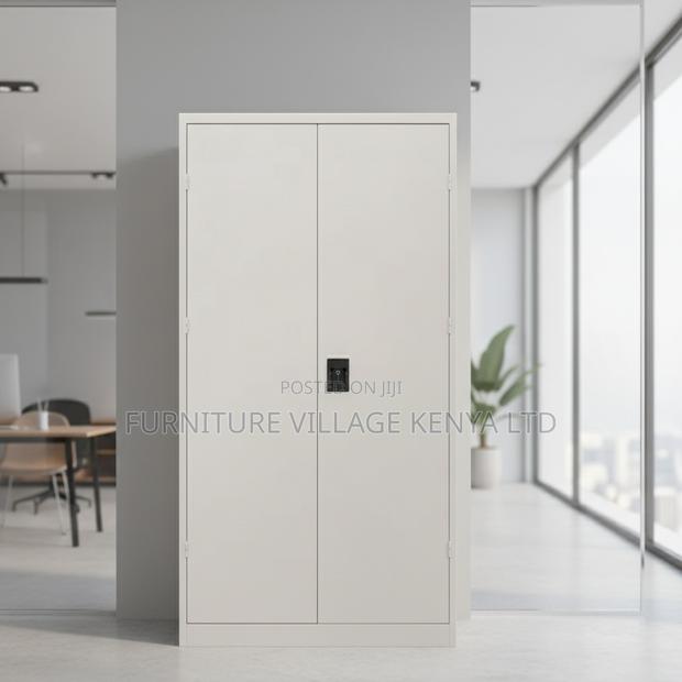 2-Door Full White Shelf Gym Storage File Cabinet - thumbnail 8